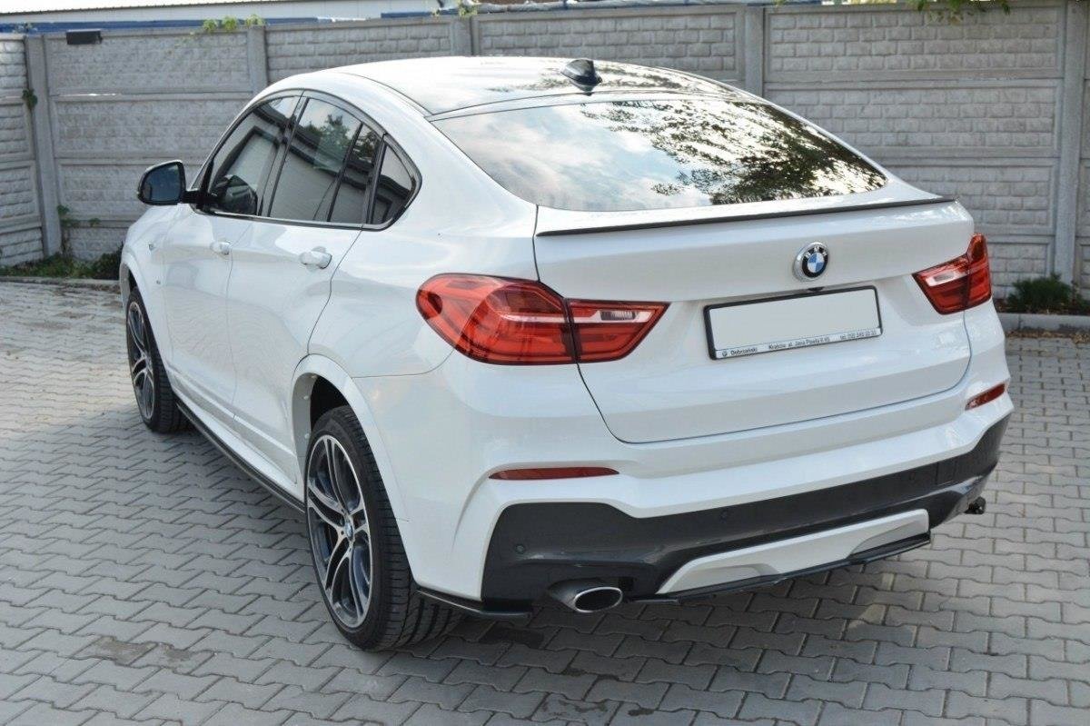 Mittlerer Diffusor Heck Ansatz für BMW X4 M Paket schwarz matt