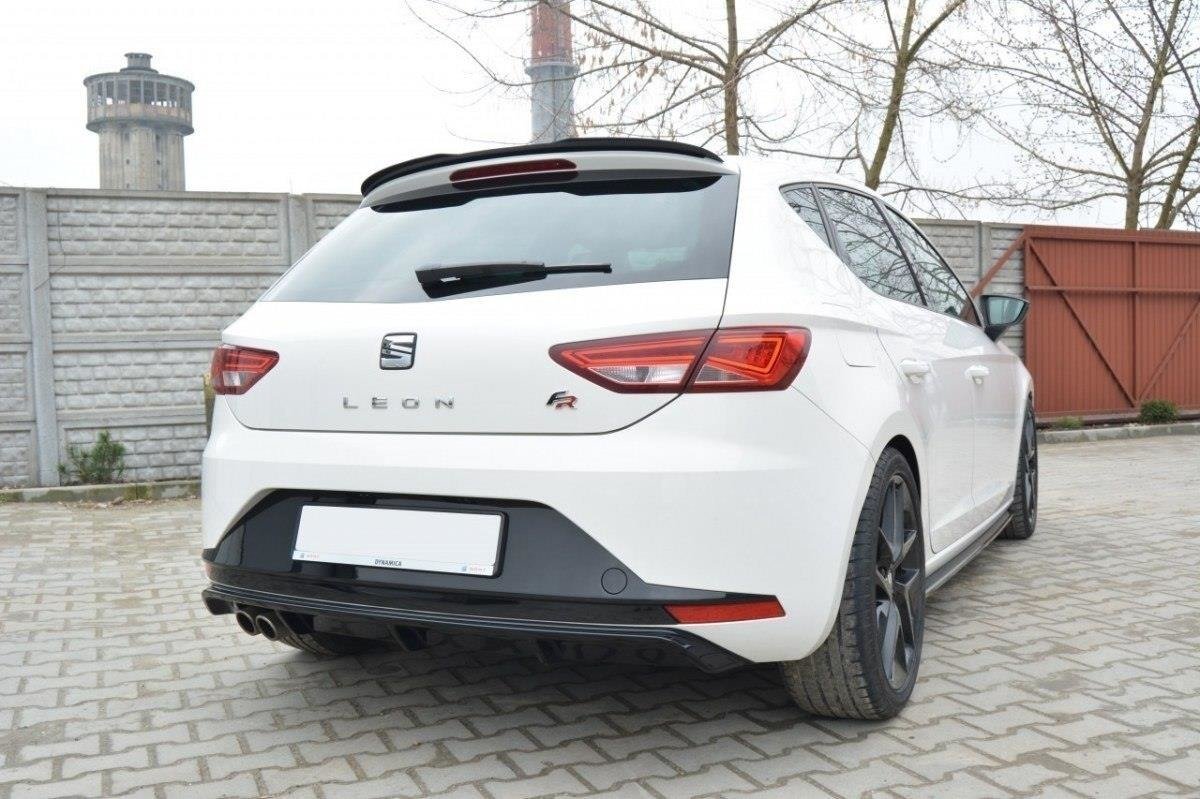Diffusor Heck Ansatz für SEAT LEON III FR schwarz Hochglanz