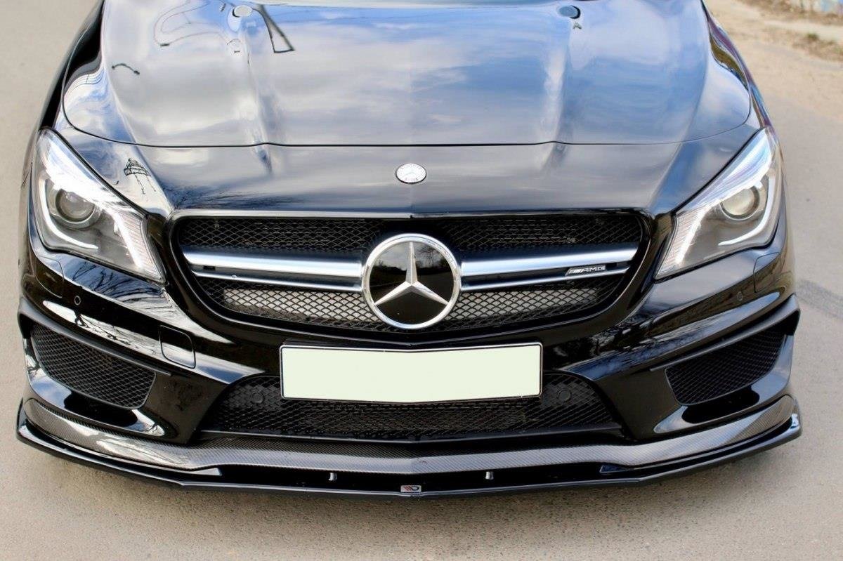 Front Ansatz für v.2 MERCEDES CLA 45 AMG C117 (vor Facelift) schwarz Hochglanz