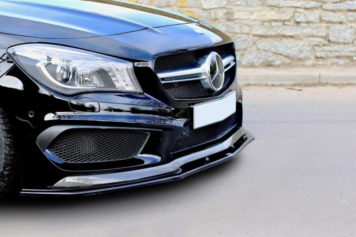 Front Ansatz für v.2 MERCEDES CLA 45 AMG C117 (vor Facelift) schwarz Hochglanz
