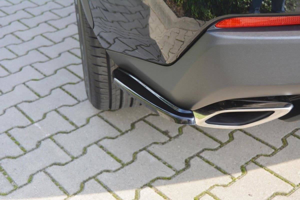 Heck Ansatz Flaps Diffusor für Lexus NX Mk1 T schwarz Hochglanz