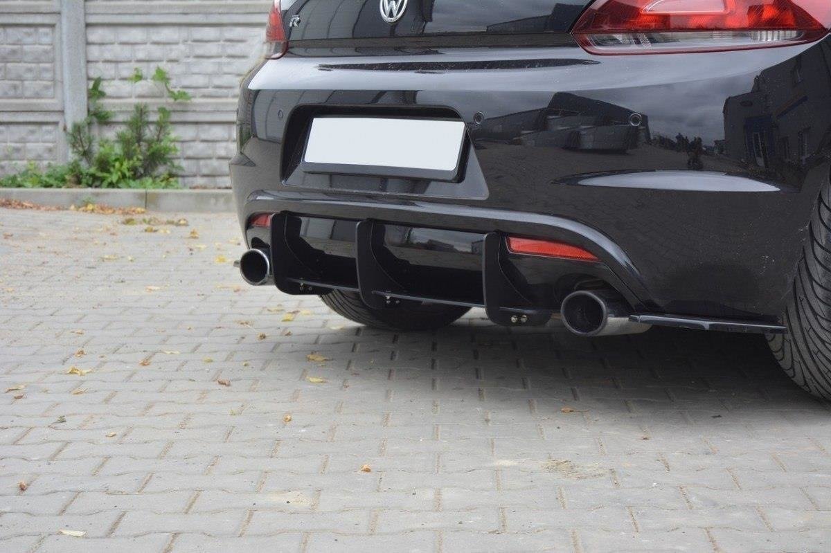 VW SCIROCCO R Diffusor Heck Ansatz für Heckschürze für & Heck Ansatz Flaps Diffusor für