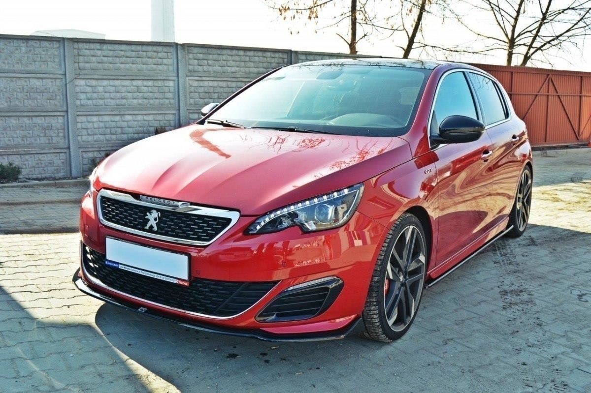Front Ansatz für v.1 PEUGEOT 308 II GTI schwarz Hochglanz