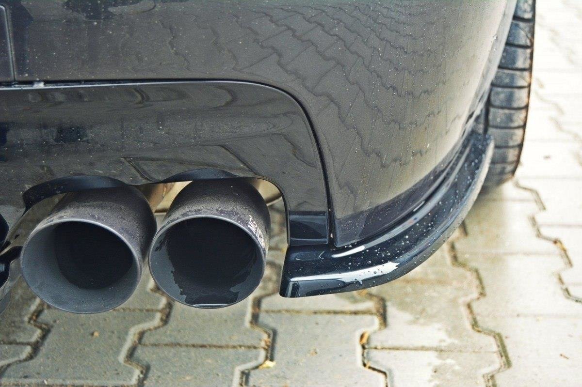 Heck Ansatz Flaps Diffusor für BMW 5er F11 M Paket (mit zwei Doppel Endstücken) schwarz Hochglanz