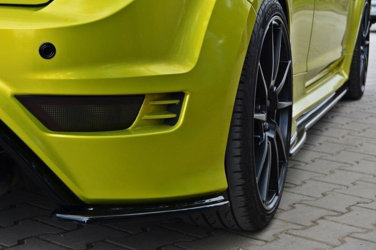 Heck Ansatz Flaps Diffusor für Ford Focus RS Mk2 schwarz Hochglanz