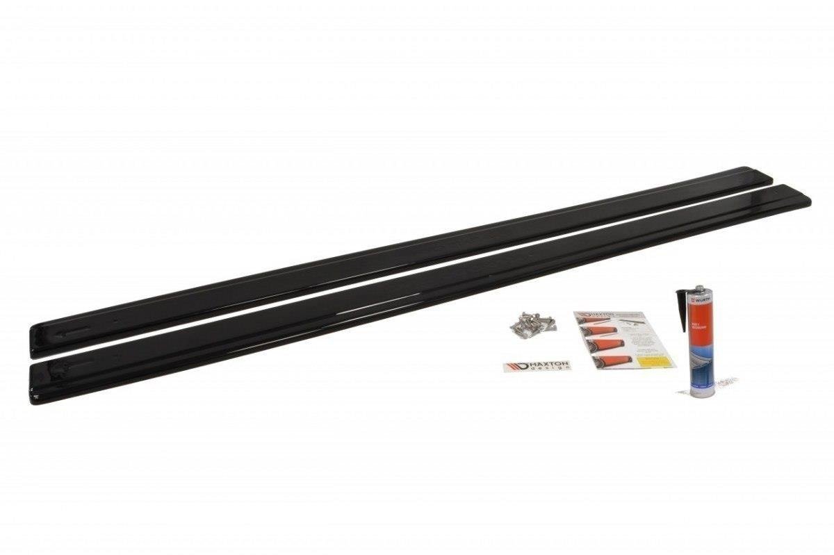 Seitenschweller Ansatz für Mitsubishi Lancer Evo X schwarz Hochglanz