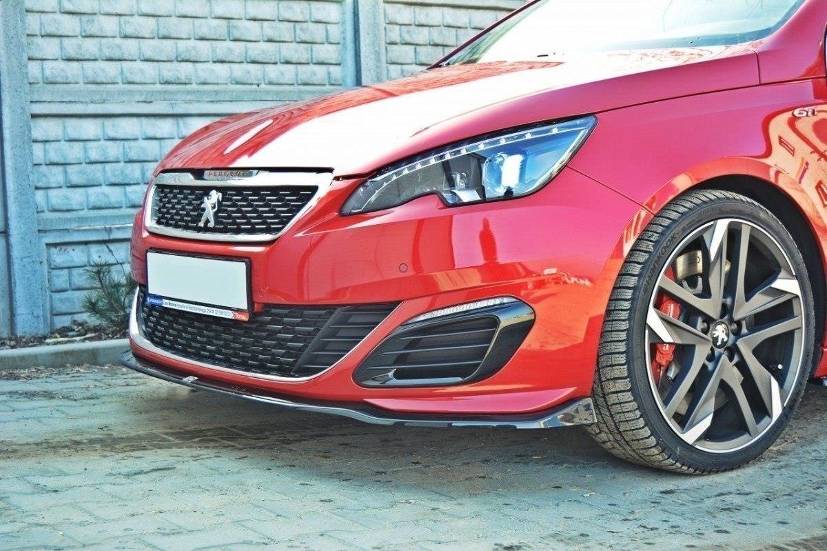 Front Ansatz für v.1 PEUGEOT 308 II GTI schwarz Hochglanz