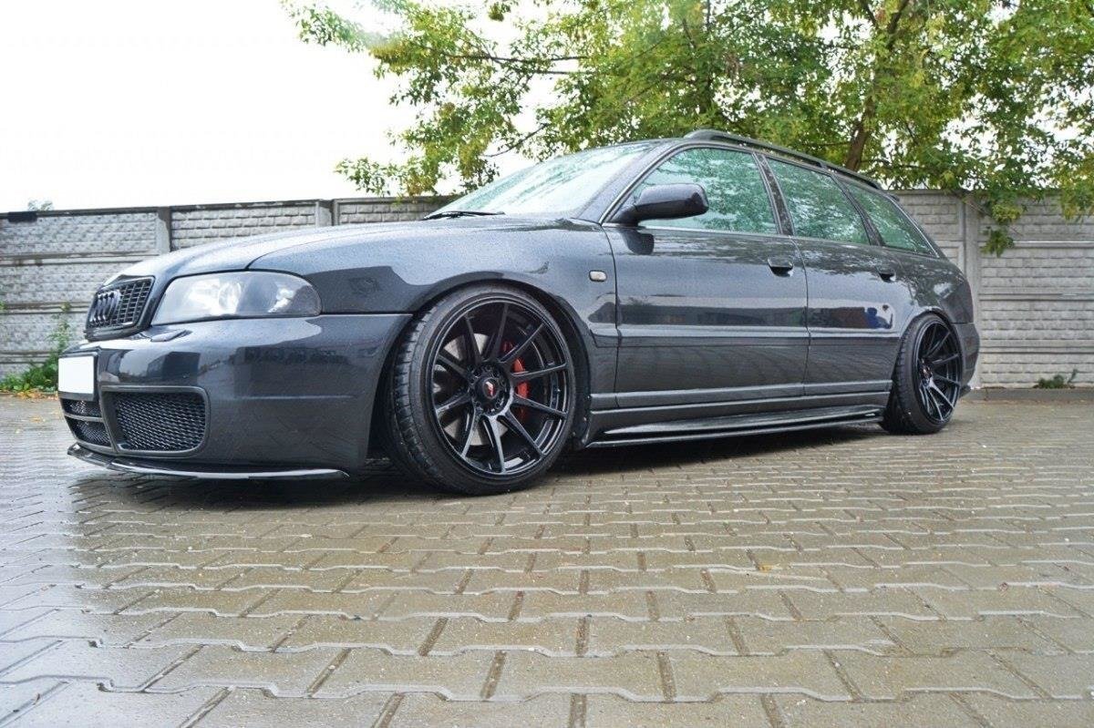 Seitenschweller Ansatz für AUDI S4 B5 schwarz Hochglanz