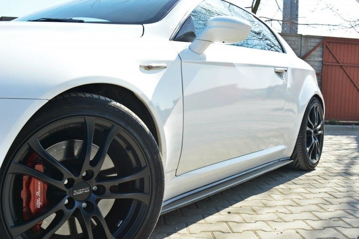 Seitenschweller Ansatz für Alfa Romeo Brera schwarz Hochglanz