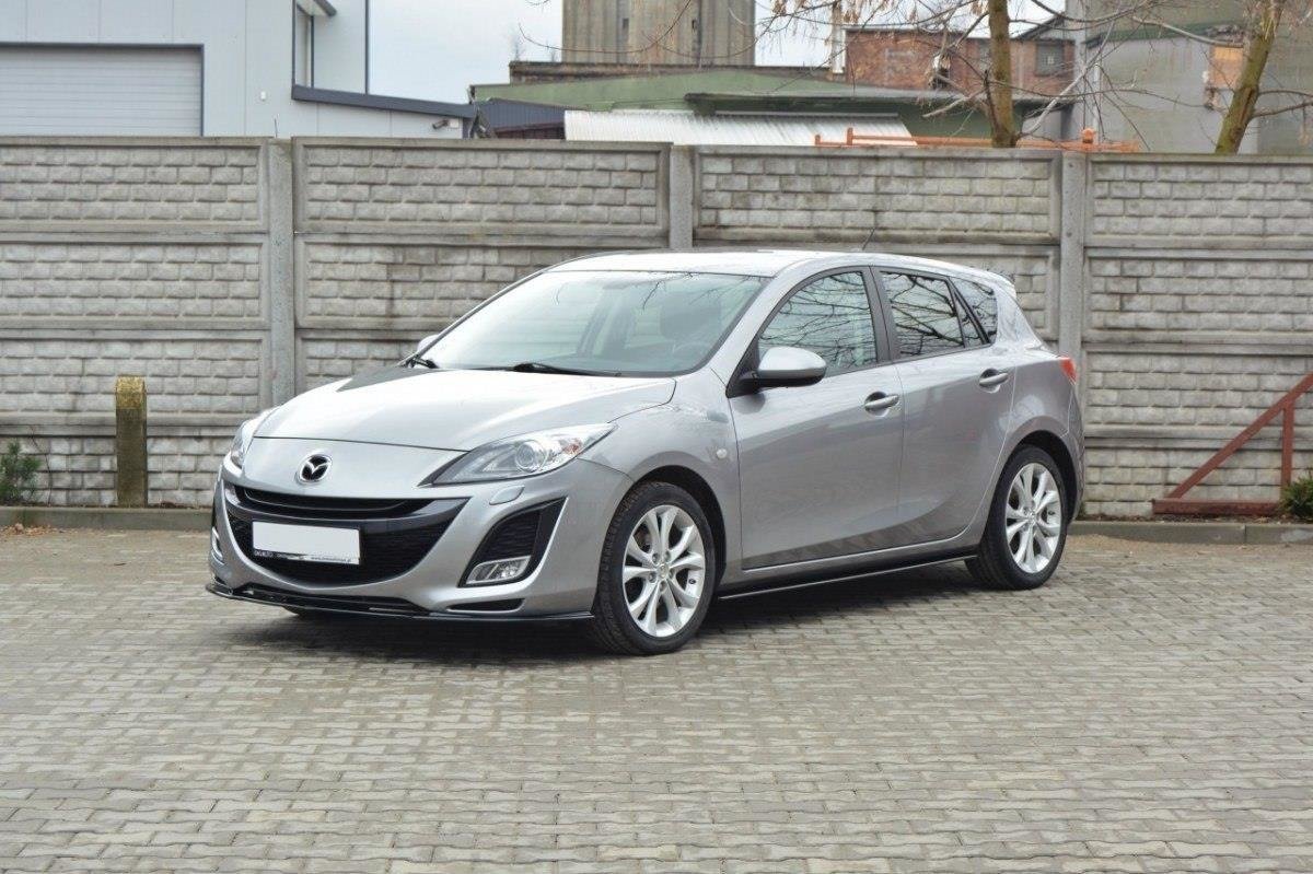 Seitenschweller Ansatz für MAZDA 3 MK2 SPORT (vor Facelift) schwarz Hochglanz