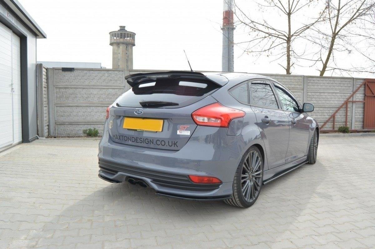 Heck Ansatz Flaps Diffusor für FORD FOCUS 3 ST Facelift schwarz matt