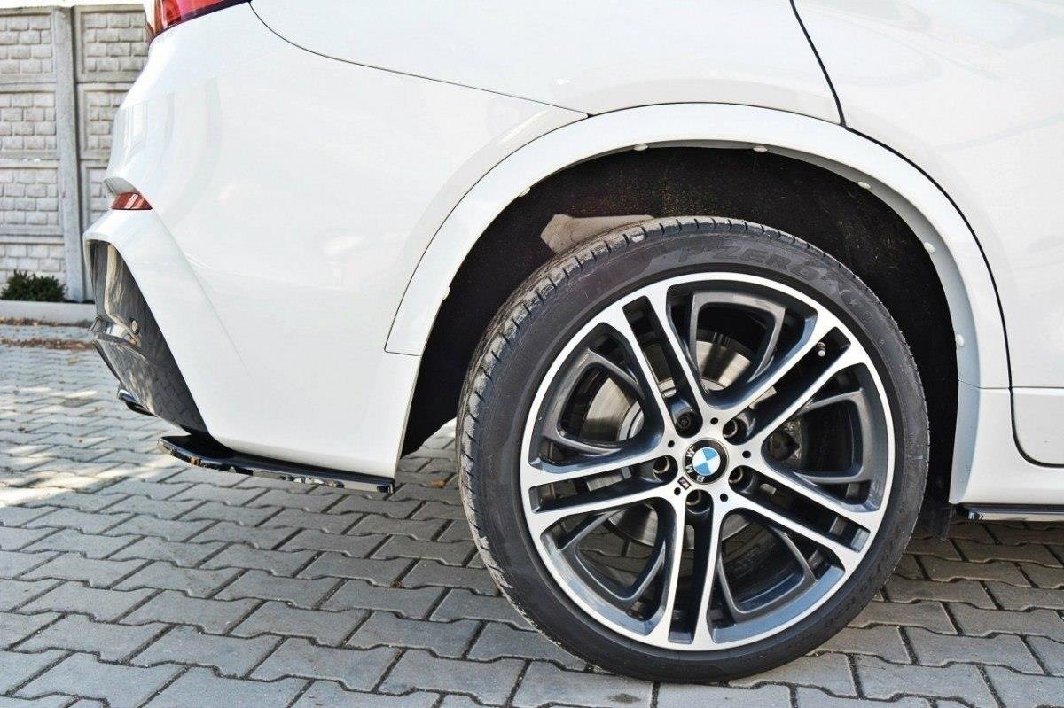 Heck Ansatz Flaps Diffusor für BMW X4 M Paket Carbon Look