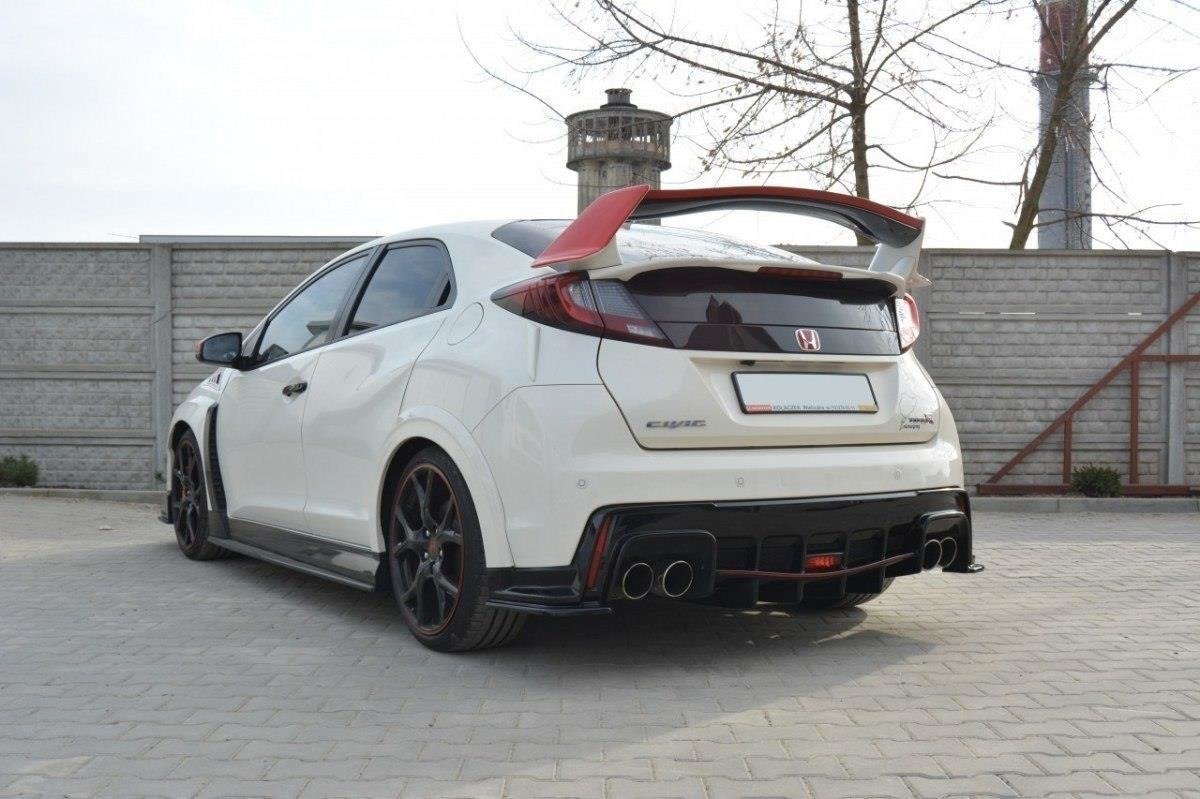 Diffusor Heck Ansatz für HONDA CIVIC IX TYPE R schwarz Hochglanz