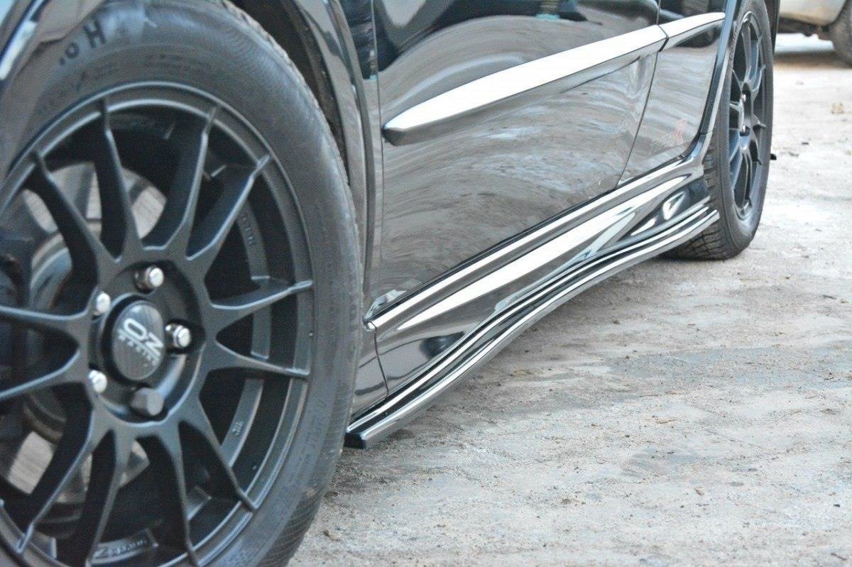 Seitenschweller Ansatz für HONDA CIVIC VIII TYPE S/R schwarz Hochglanz