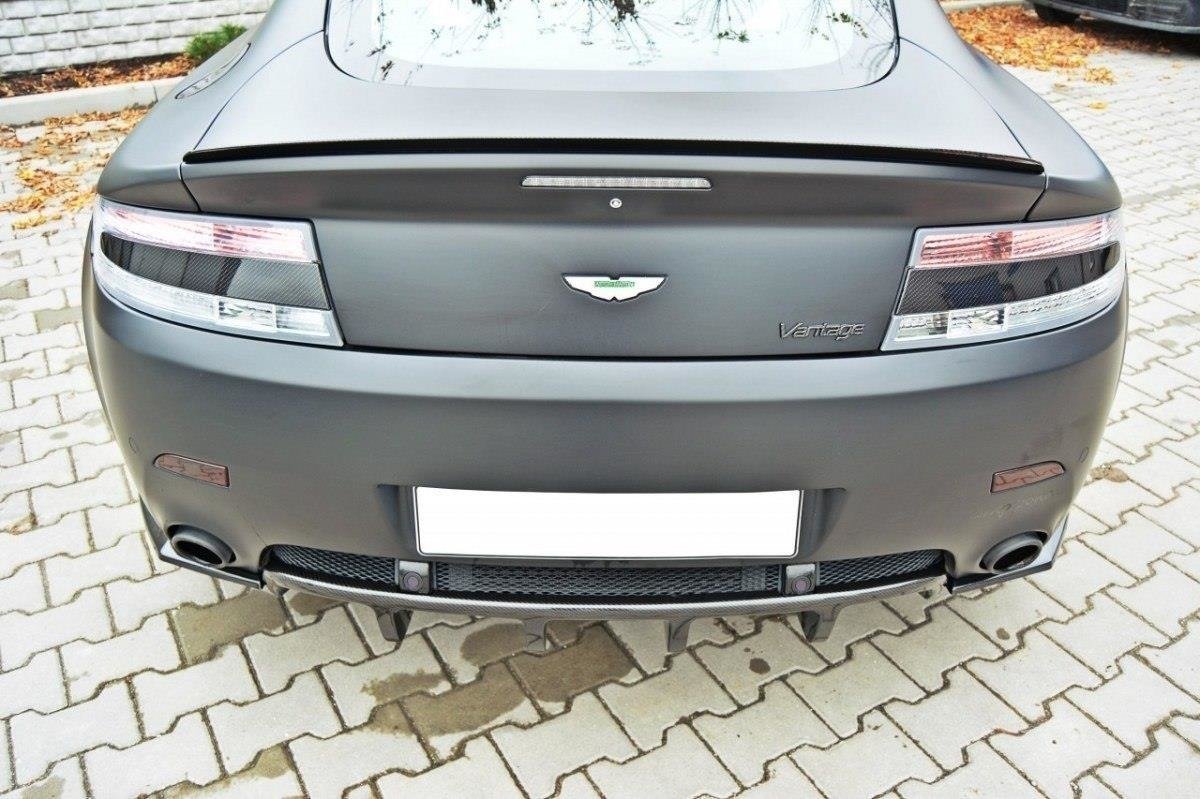 Heck Ansatz Flaps Diffusor für ASTON MARTIN V8 VANTAGE schwarz matt