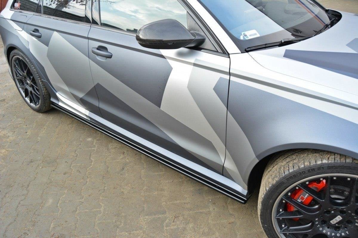 Seitenschweller Ansatz für Audi RS6 C7 / C7 FL Carbon Look