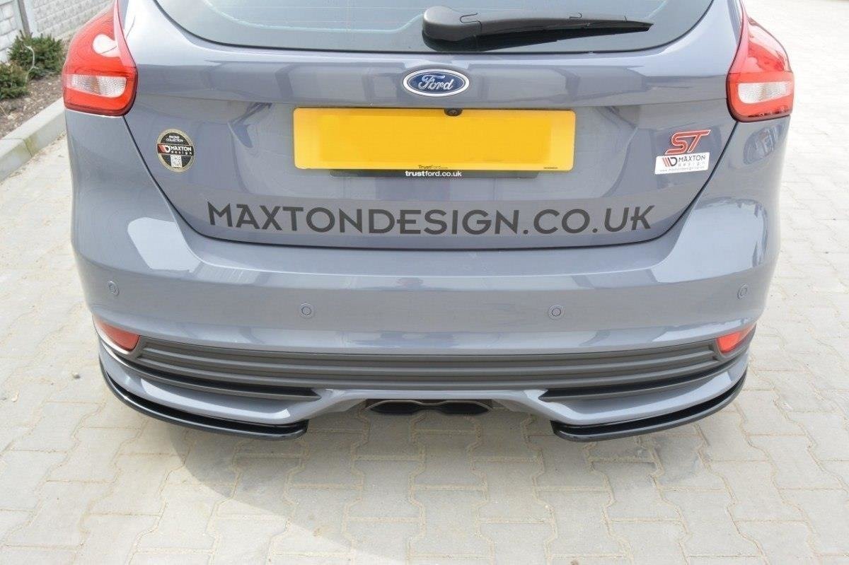 Heck Ansatz Flaps Diffusor für FORD FOCUS 3 ST Facelift schwarz matt