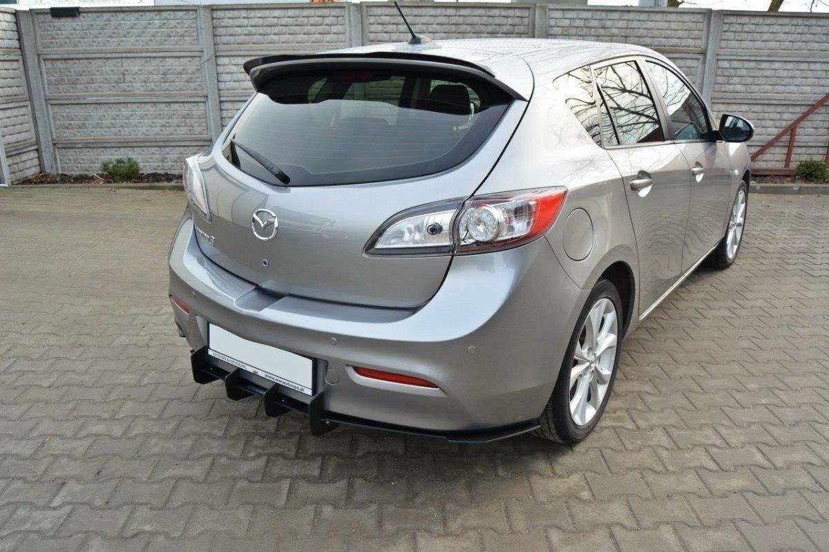 MAZDA 3 MK2 SPORT (vor Facelift) Diffusor Heck Ansatz für Heckschürze für & Heck Ansatz Flaps Diffusor für