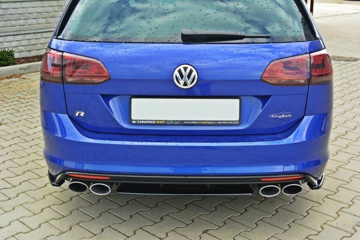 Mittlerer Diffusor Heck Ansatz für VW GOLF 7 R VARIANT Carbon Look