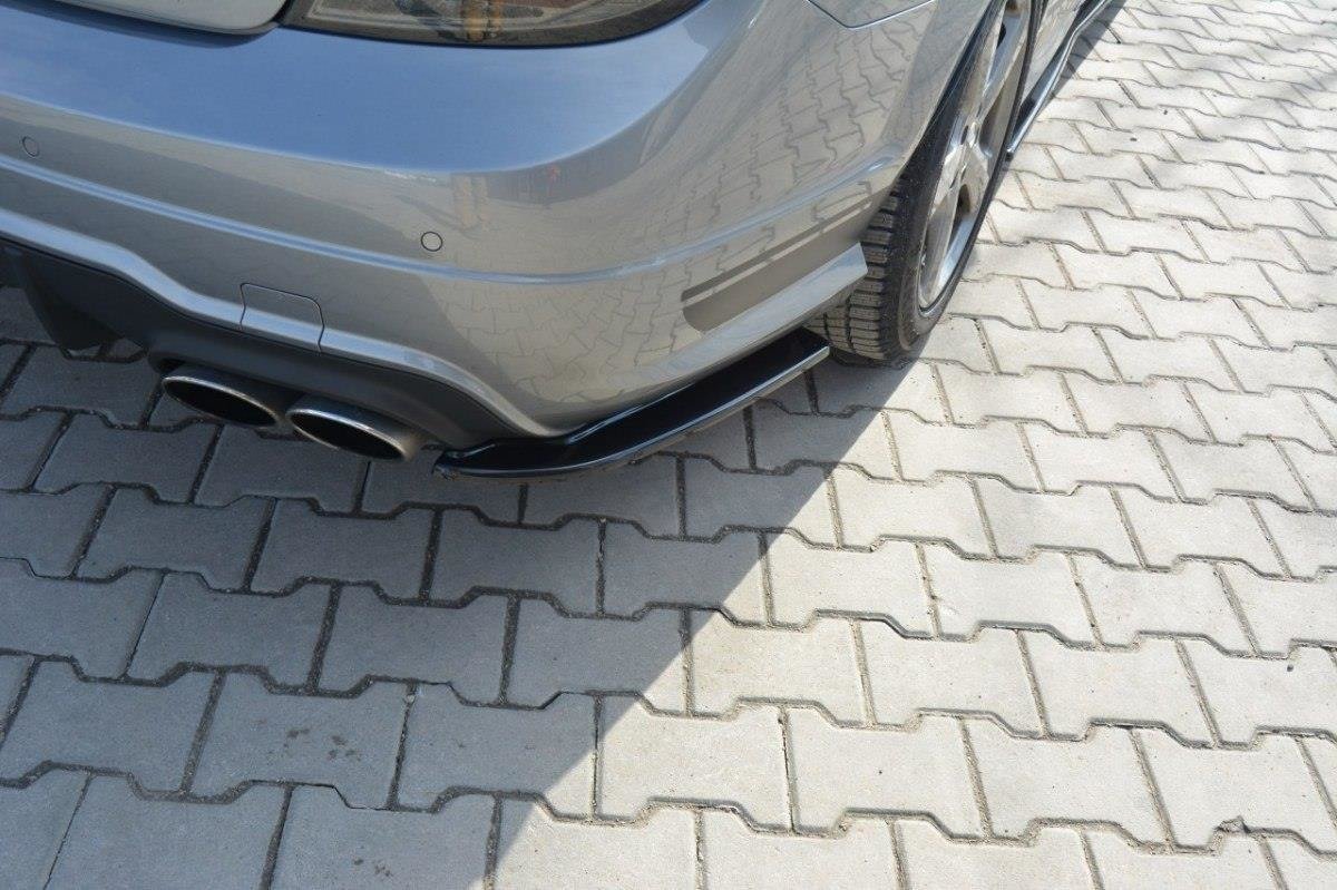 Heck Ansatz Flaps Diffusor für Mercedes-Benz C Limousine / Kombi AMG-Line W204 / S204 schwarz Hochglanz