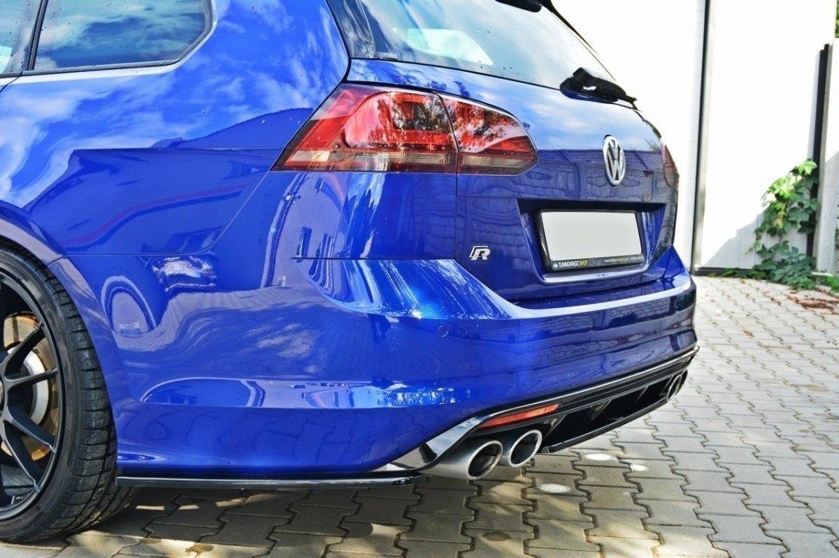 Mittlerer Diffusor Heck Ansatz für VW GOLF 7 R VARIANT Carbon Look