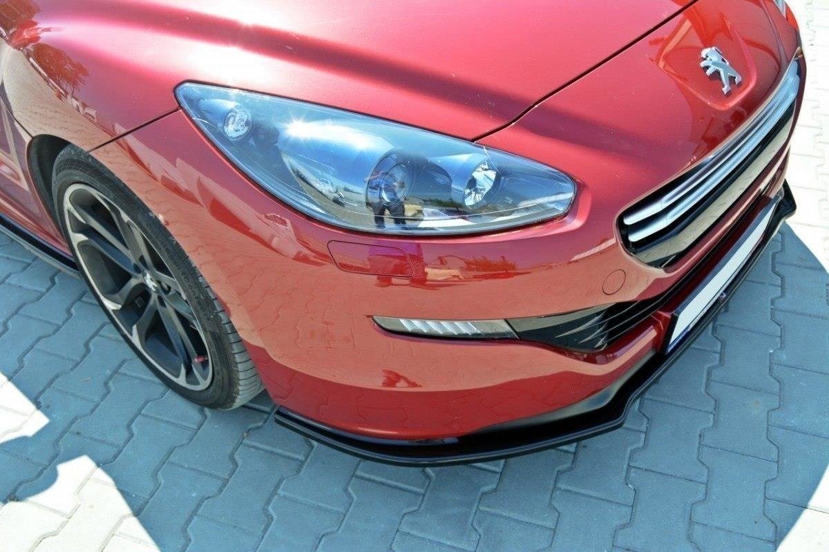 Front Ansatz V.1 für Peugeot RCZ Mk1 Facelift schwarz Hochglanz