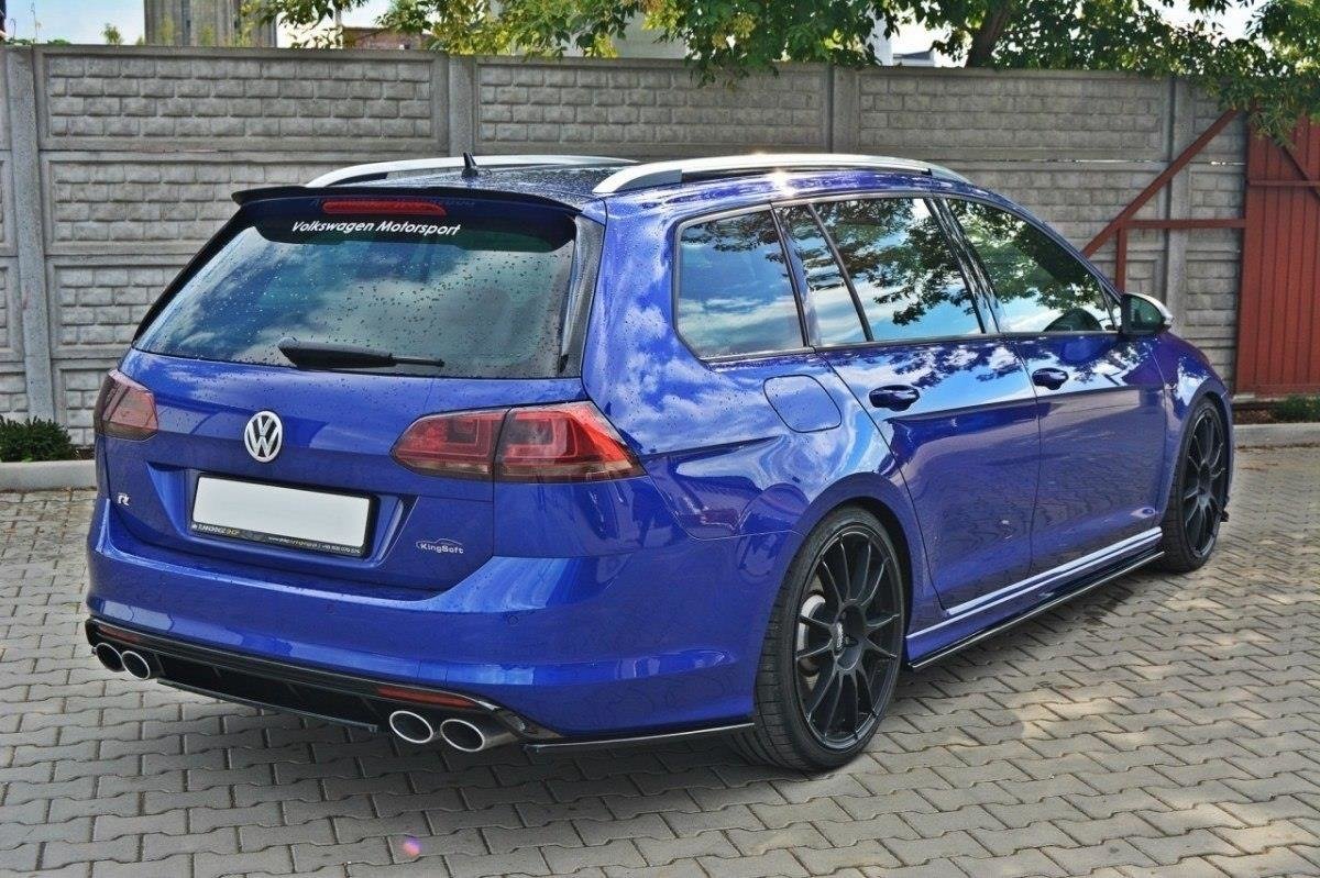 Mittlerer Diffusor Heck Ansatz für VW GOLF 7 R VARIANT Carbon Look
