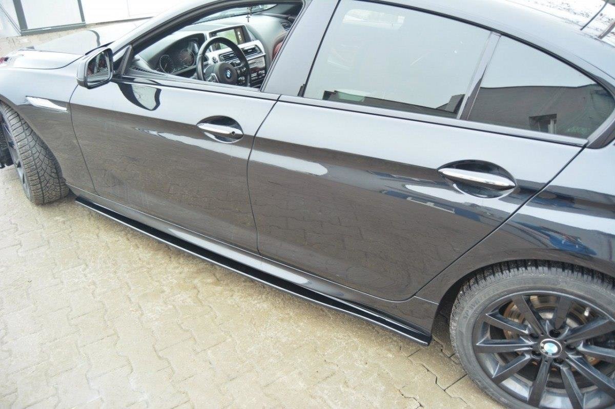 Seitenschweller Ansatz für BMW 6er Gran Coupé M Paket schwarz matt