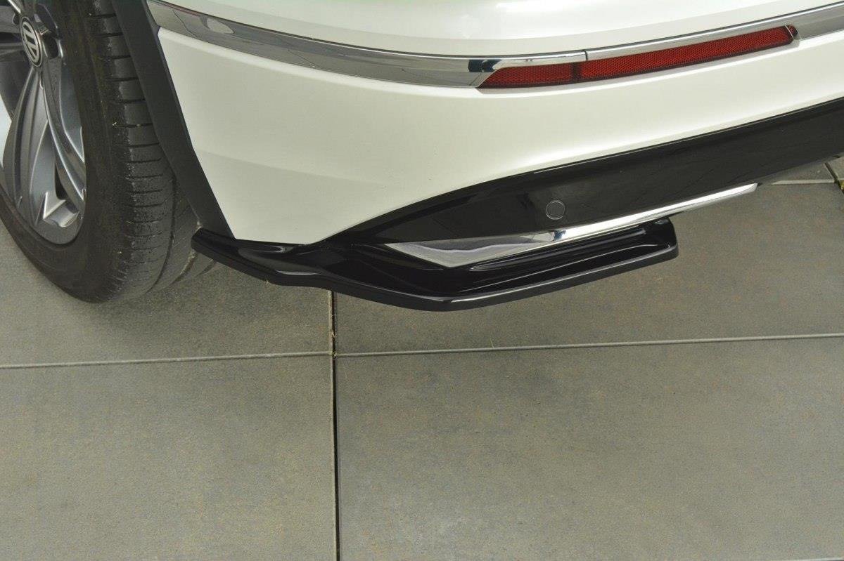 Heck Ansatz Flaps Diffusor für Vw Tiguan Mk2 R-Line schwarz Hochglanz