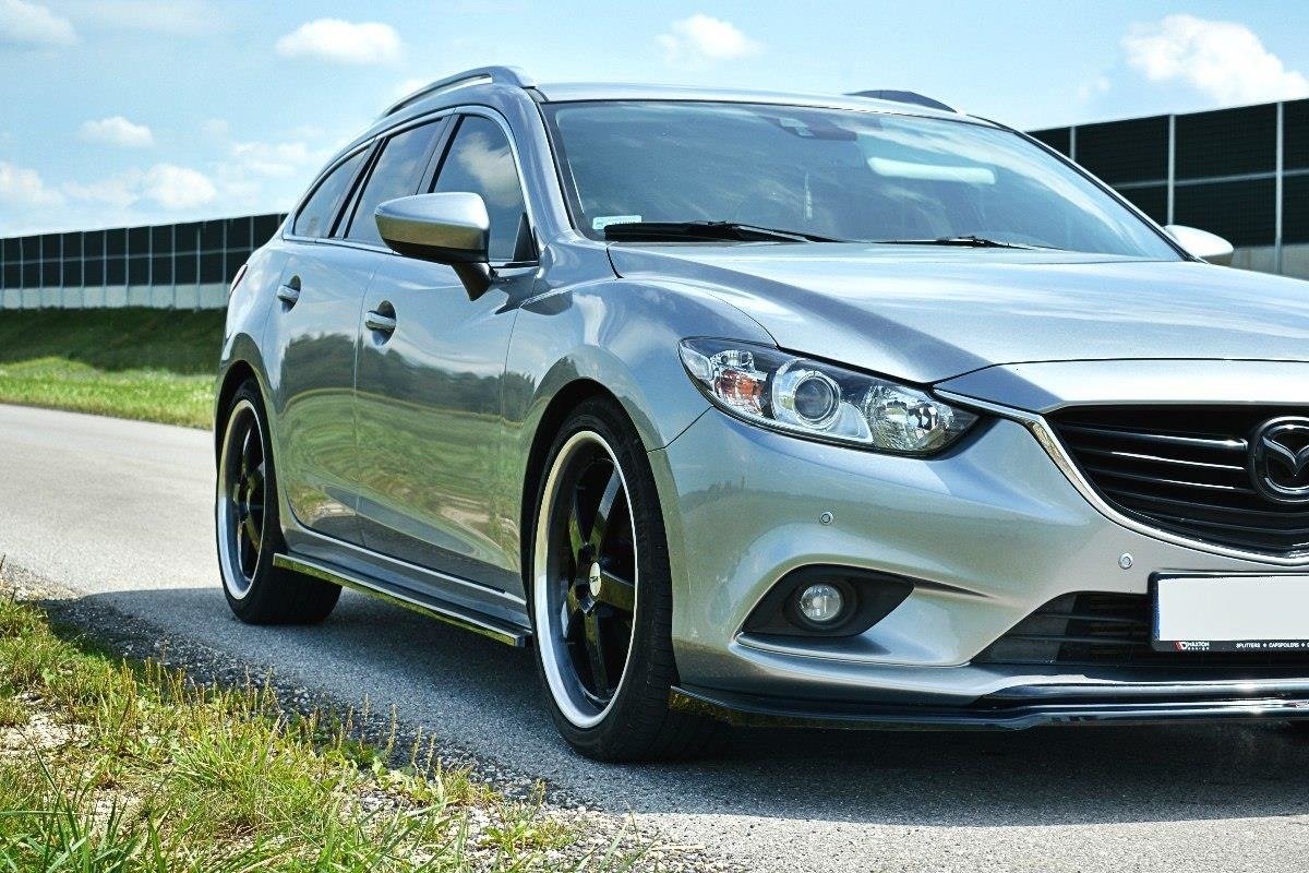 Seitenschweller Ansatz für V.1 für Mazda 6 Kombi GJ (Mk3) schwarz Hochglanz