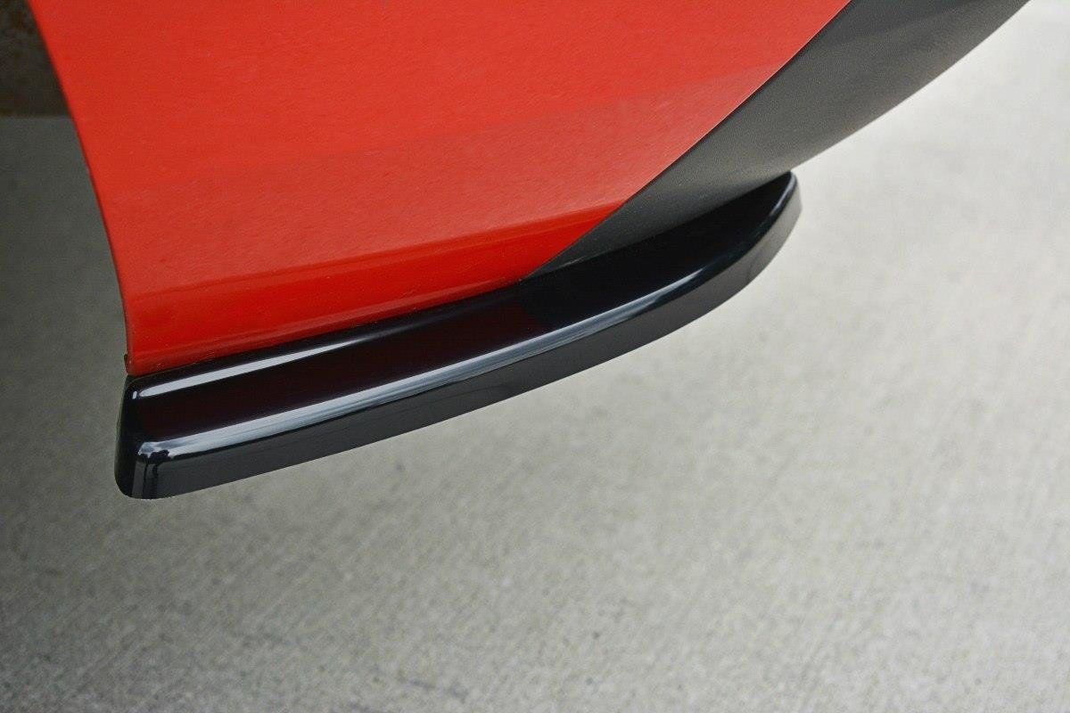 Heck Ansatz Flaps Diffusor für Skoda Rapid Spaceback schwarz Hochglanz