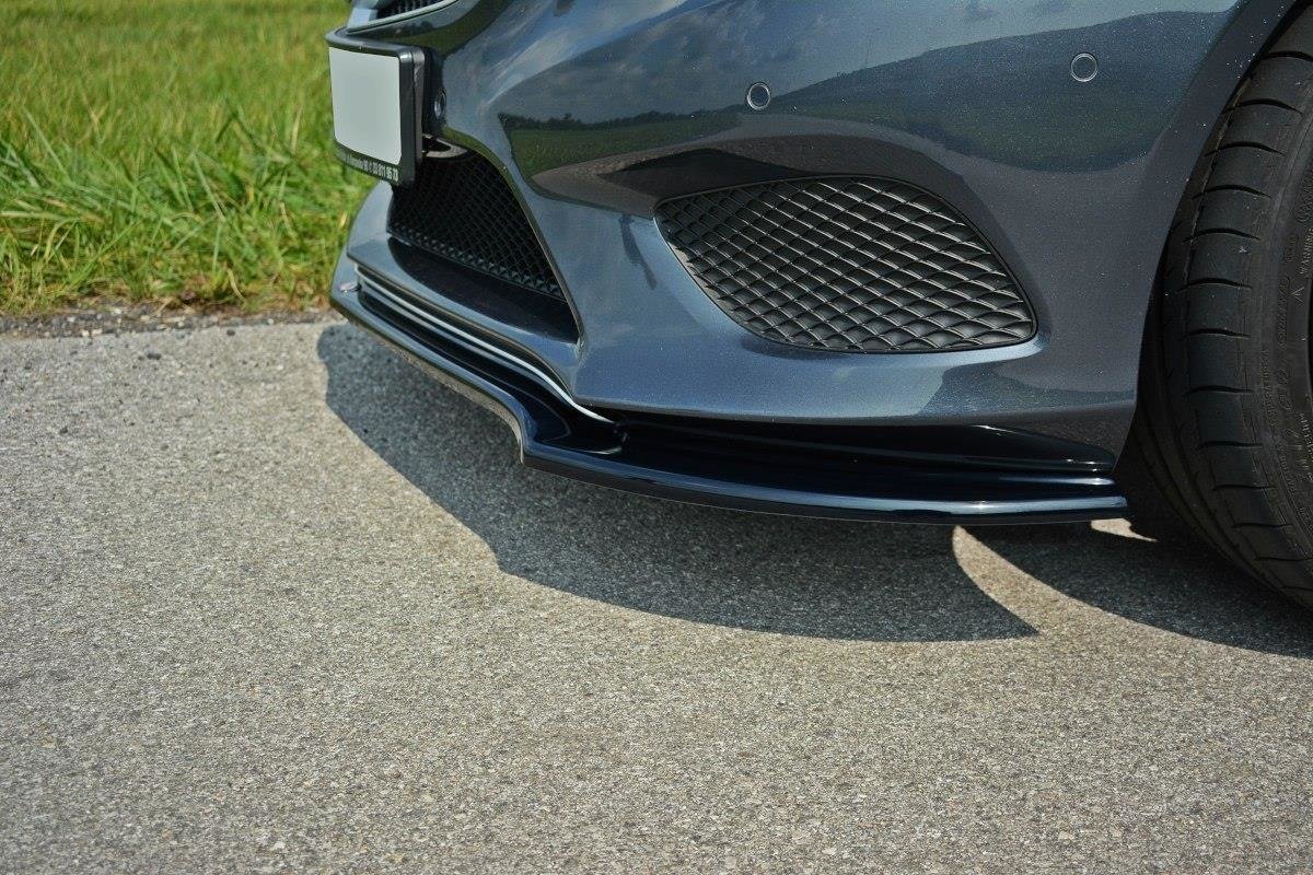 Front Ansatz V.1 für Mercedes - Benz E Coupe / Cabrio C207 Facelift / A207 Facelit schwarz Hochglanz