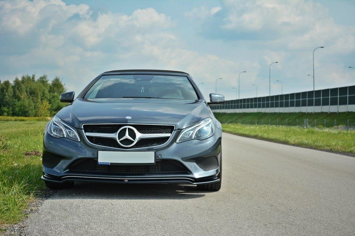Front Ansatz V.1 für Mercedes - Benz E Coupe / Cabrio C207 Facelift / A207 Facelit schwarz Hochglanz