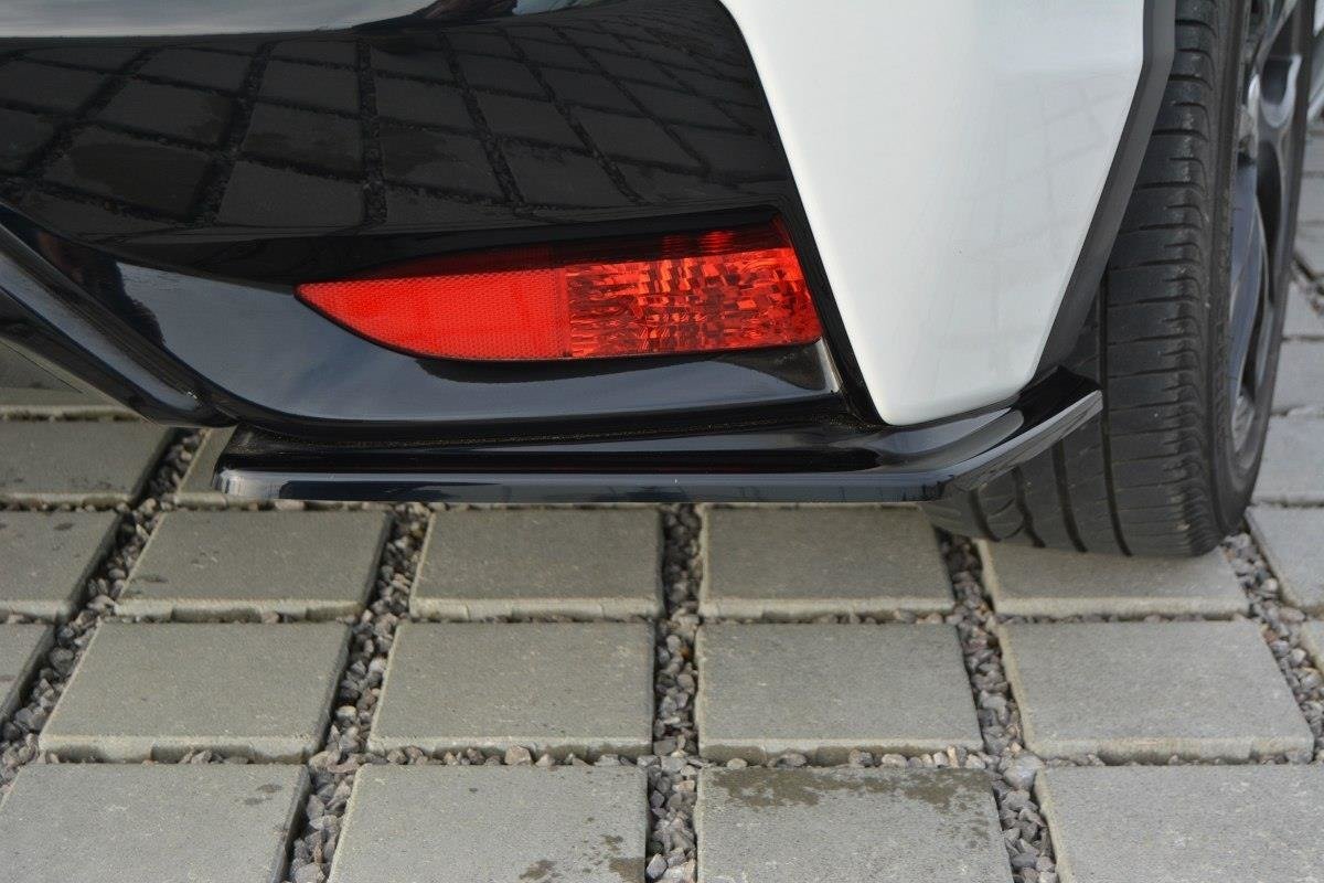Heck Ansatz Flaps Diffusor für Honda Civic Mk9 Facelift schwarz Hochglanz