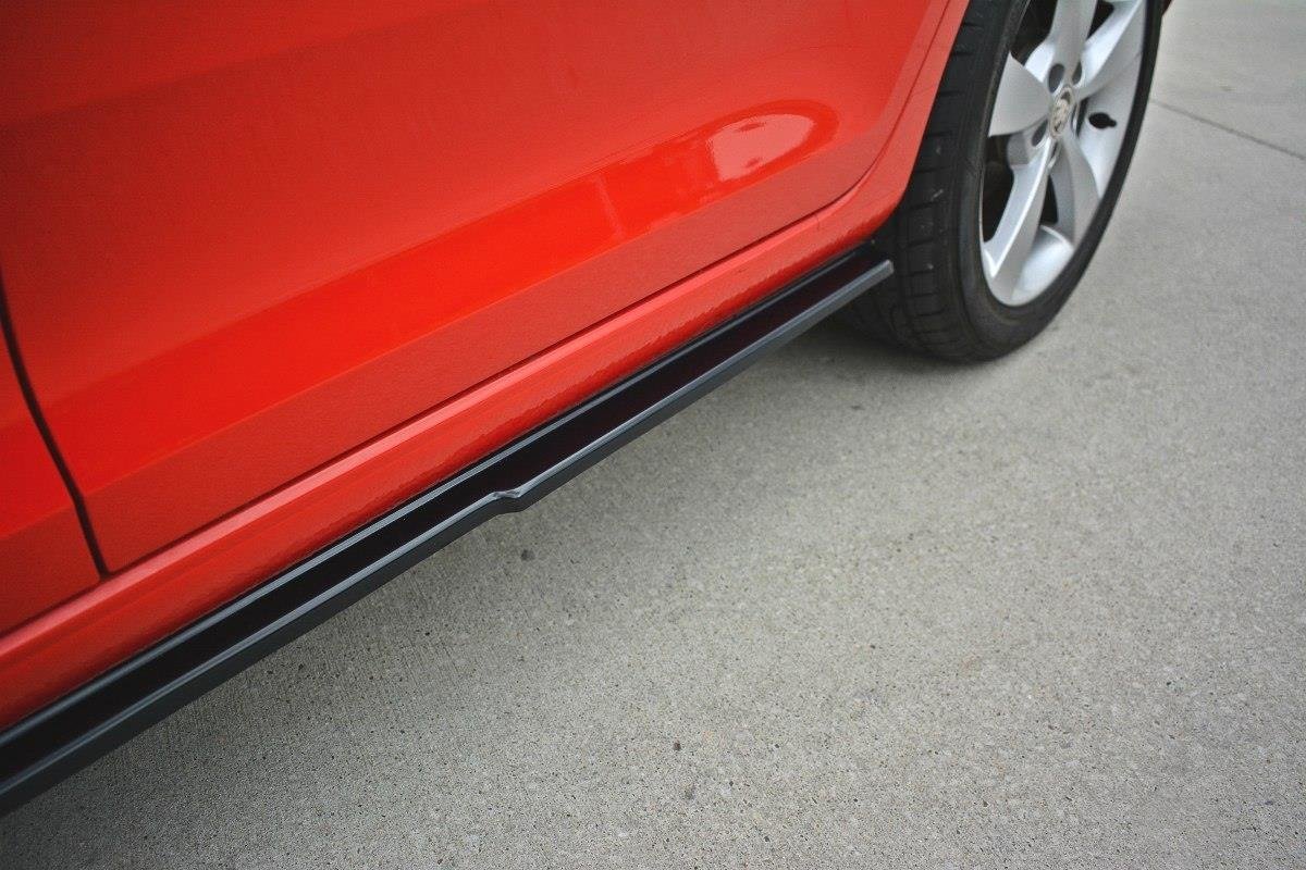 Seitenschweller Ansatz für Skoda Rapid Carbon Look