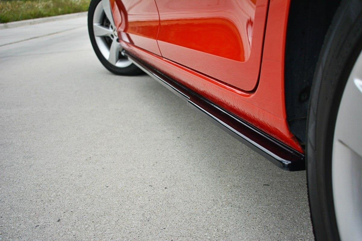 Seitenschweller Ansatz für Skoda Rapid Carbon Look