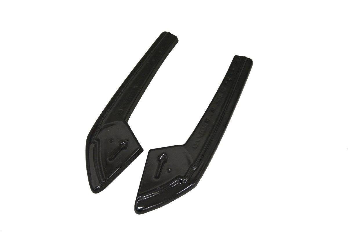 Heck Ansatz Flaps Diffusor für Audi A4 B9 S-Line schwarz Hochglanz