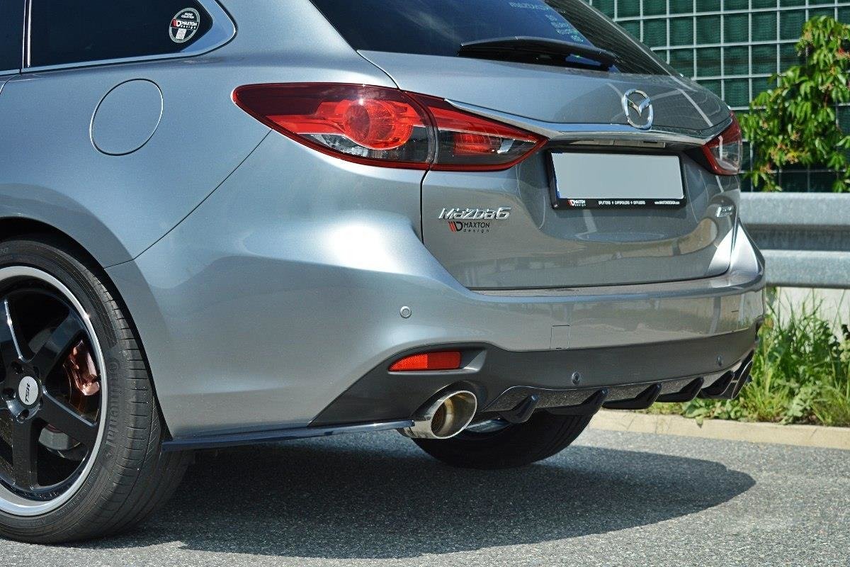 Diffusor Heck Ansatz für Mazda 6 GJ (Mk3) schwarz Hochglanz