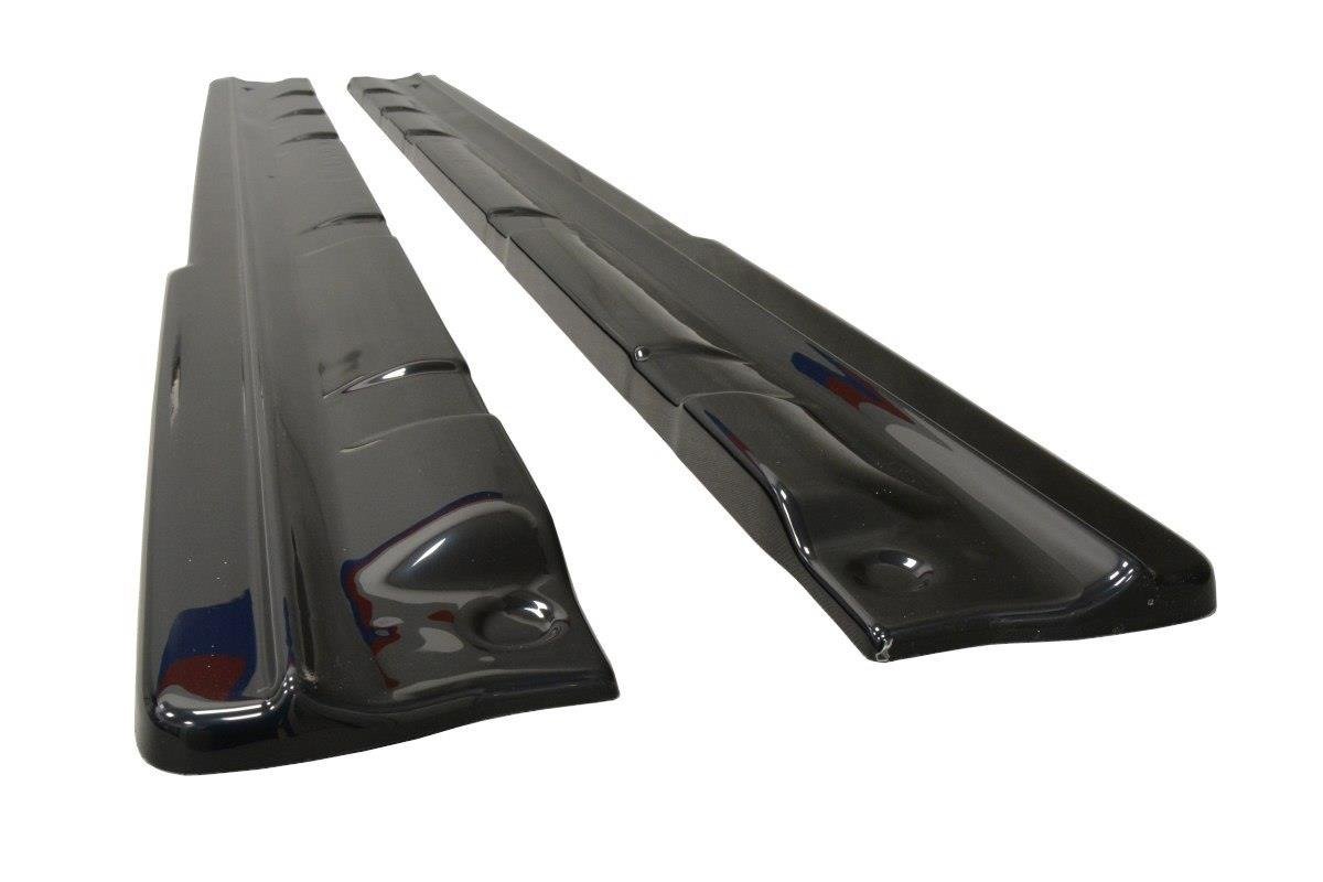 Seitenschweller Ansatz für Renault Laguna mk 3 Coupe schwarz Hochglanz