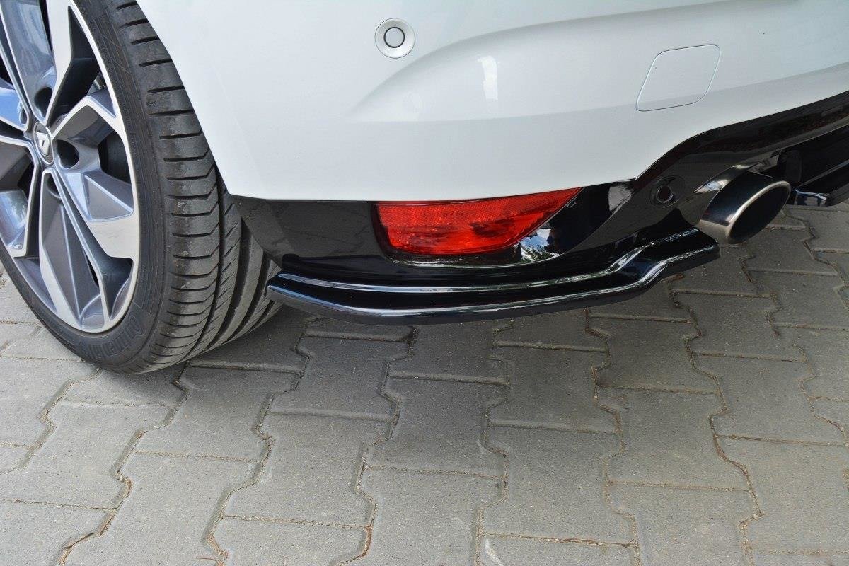 Heck Ansatz Flaps Diffusor für Renault Megane Mk4 Hatchback schwarz Hochglanz
