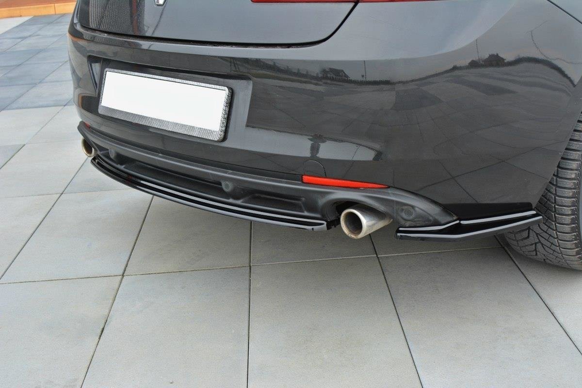 Mittlerer Diffusor Heck Ansatz für Renault Laguna mk 3 Coupe schwarz matt