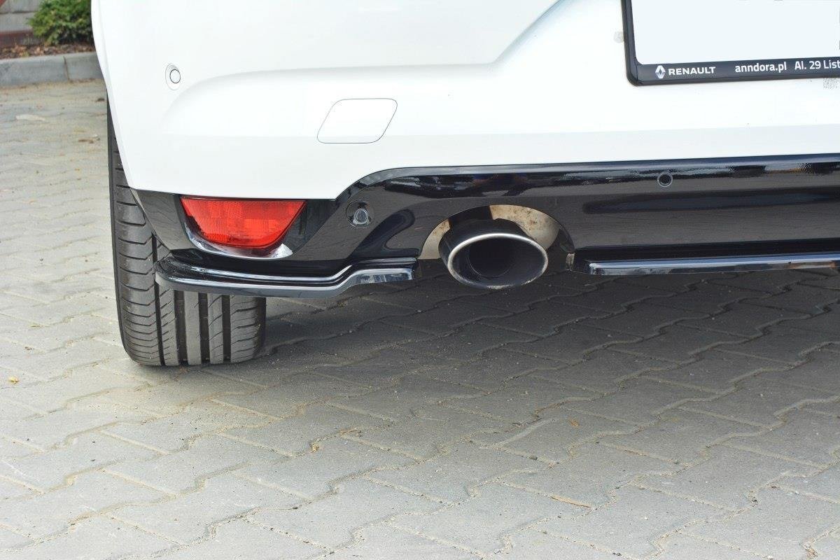 Heck Ansatz Flaps Diffusor für Renault Megane Mk4 Hatchback schwarz Hochglanz