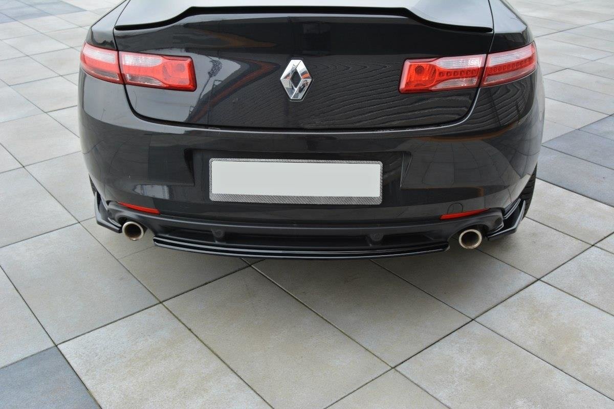 Mittlerer Diffusor Heck Ansatz für Renault Laguna mk 3 Coupe schwarz matt