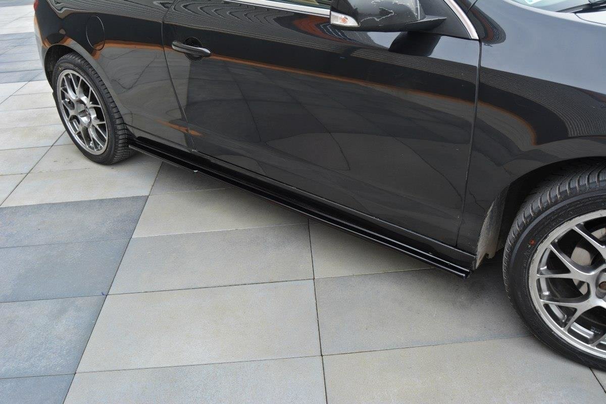 Seitenschweller Ansatz für Renault Laguna mk 3 Coupe schwarz Hochglanz