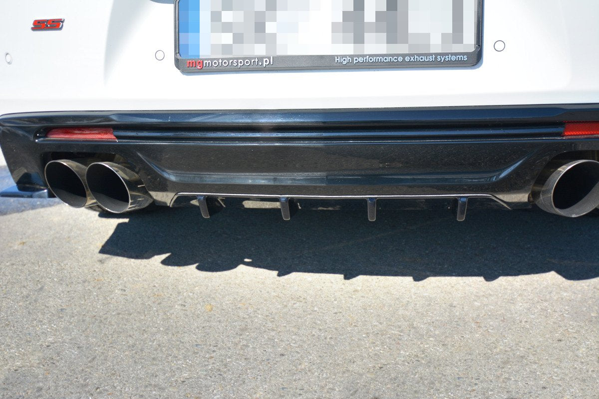 Diffusor Heck Ansatz für CHEVROLET CAMARO 6TH-GEN. PHASE-I 2SS COUPE schwarz Hochglanz