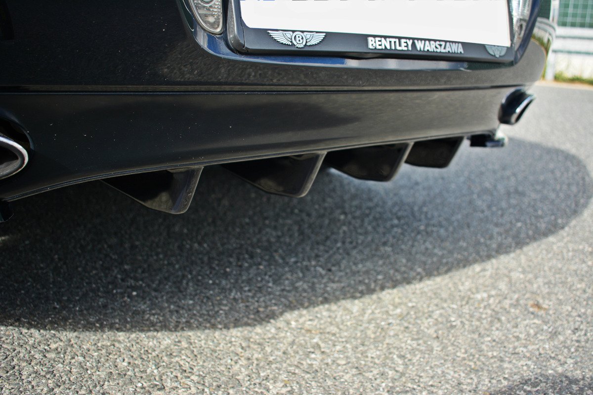 Diffusor Heck Ansatz für BENTLEY CONTINENTAL GT schwarz Hochglanz