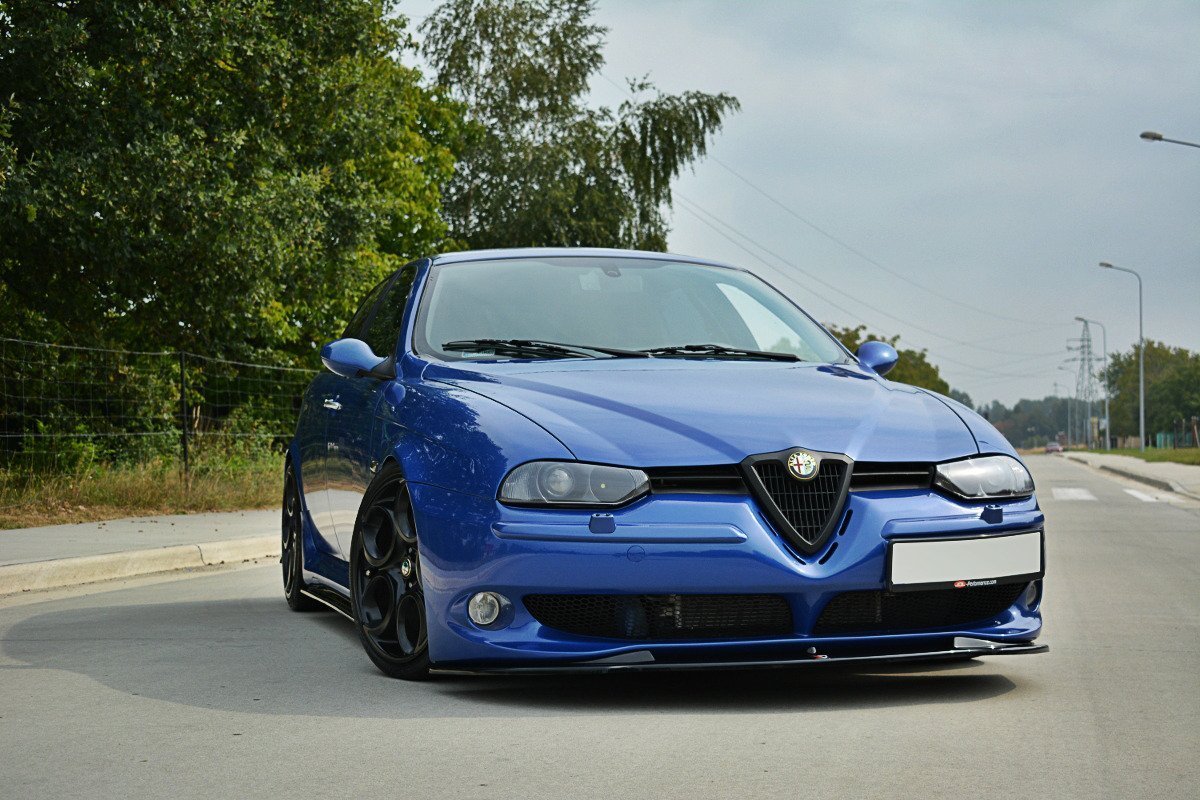 Front Ansatz V.1 für ALFA ROMEO 156 GTA schwarz Hochglanz