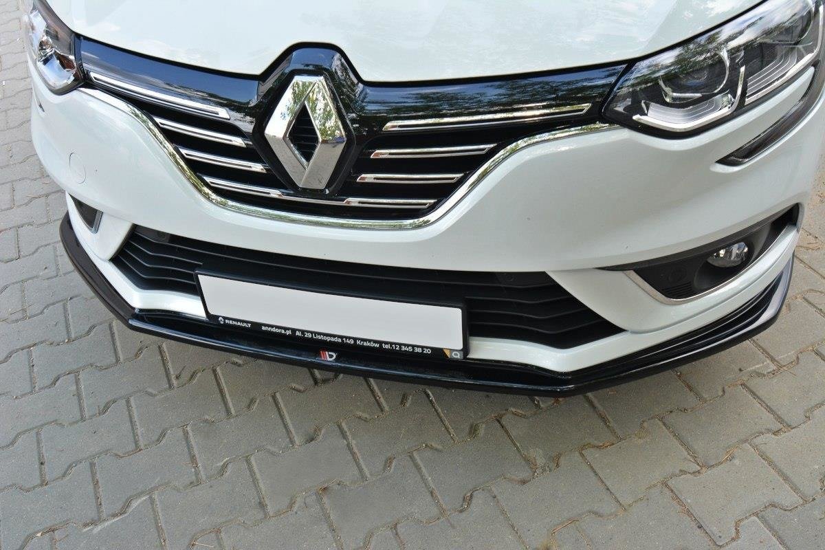 Front Ansatz V.1 für Renault Megane Mk4 Hatchback schwarz Hochglanz