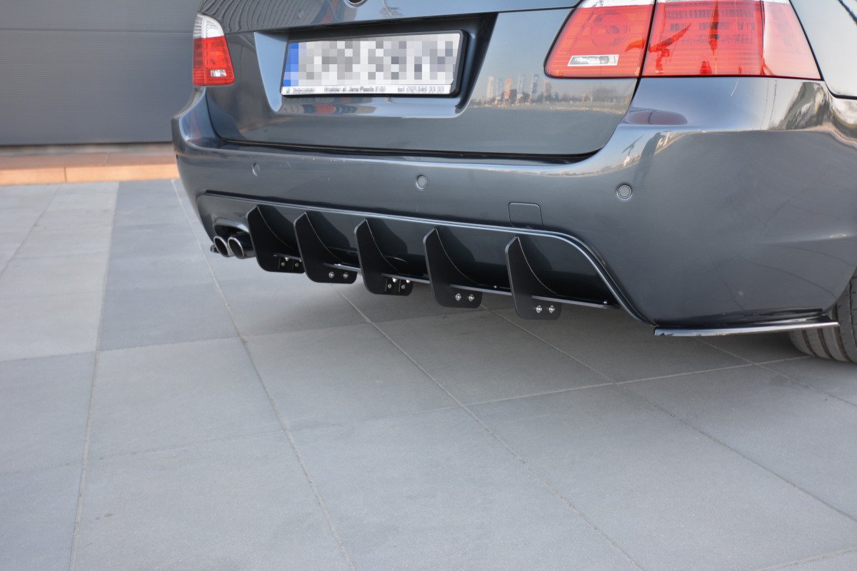 Diffusor Heck Ansatz für Heckschürze für BMW 5er E61 (TOURING) WAGON M Paket