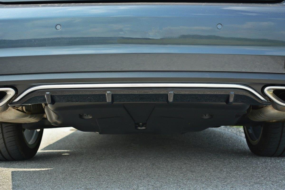Diffusor Heck Ansatz für Mercedes - Benz E Coupe / Cabrio C207 Facelift / A207 Facelit schwarz Hochglanz